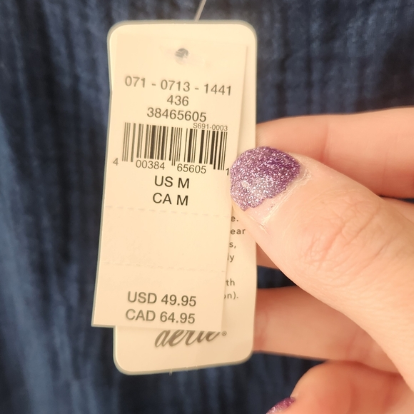 New Aerie Pool-To-Party Double Strap Shortall Medium - Picture 4 of 8